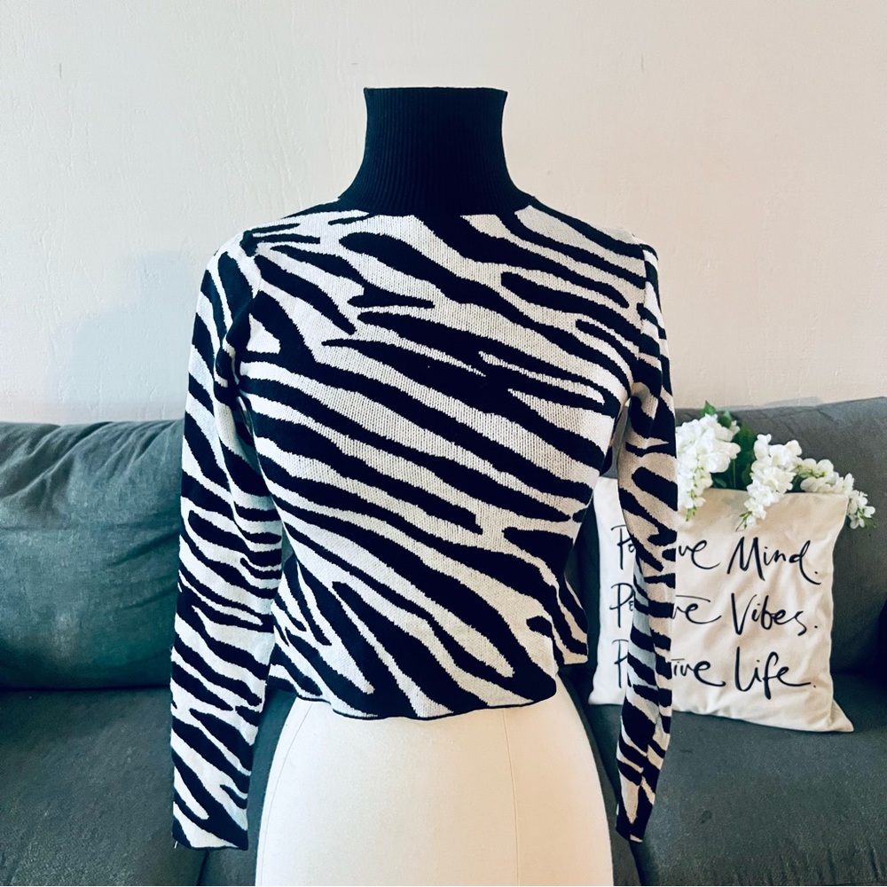 NWT Nasty Gal Backless Zebra Top